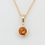 Filigree Pendant, 14KY Citrine, 6mm , Pendant only