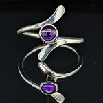 Modern Heirloom® Bypass Ring w/ Amethyst 5mm Size 6.5