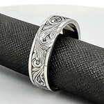 Modern Heirloom® Acanthus Scroll Ring, 6mm,  14KW