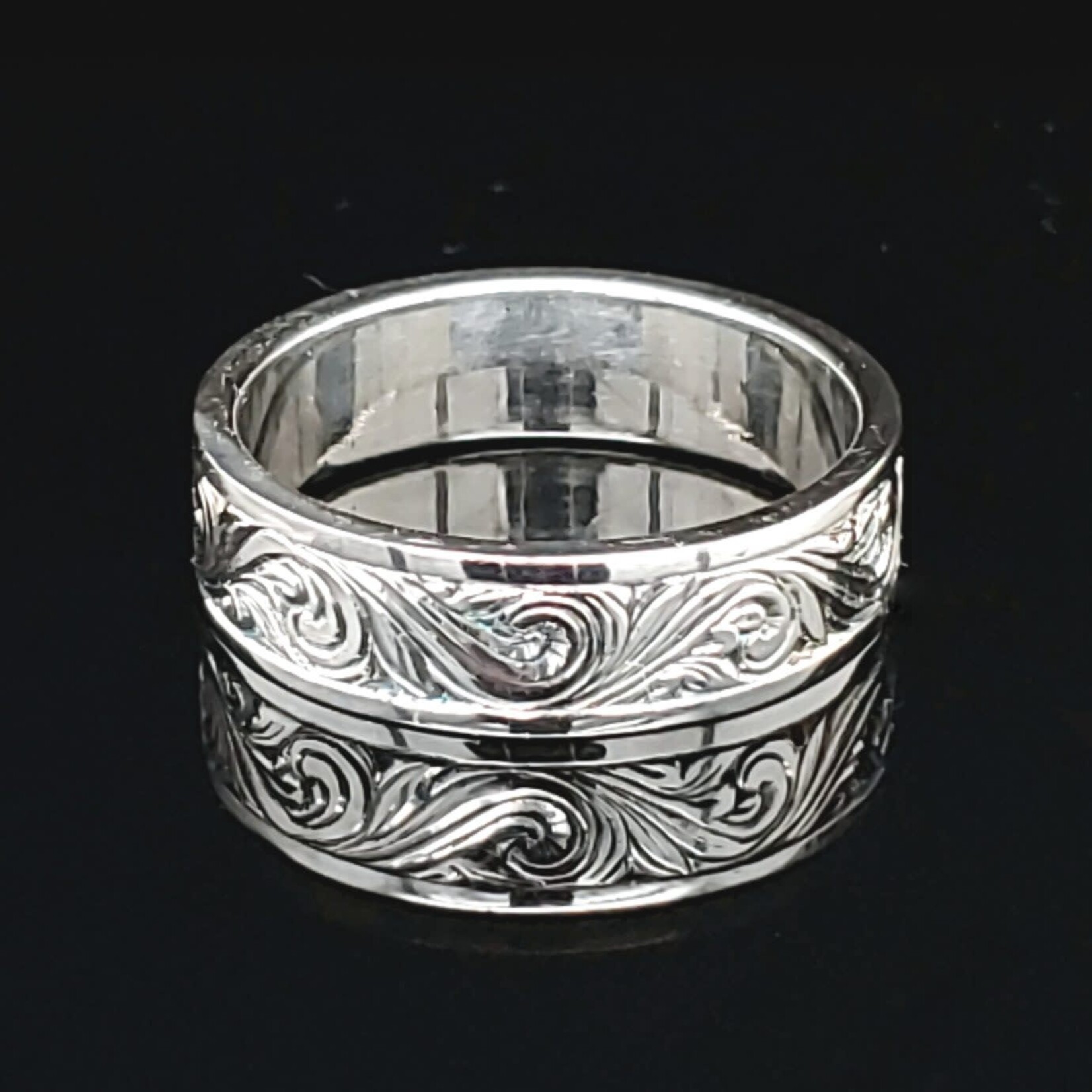 Modern Heirloom® Acanthus Scroll Ring, 6mm,  14KW