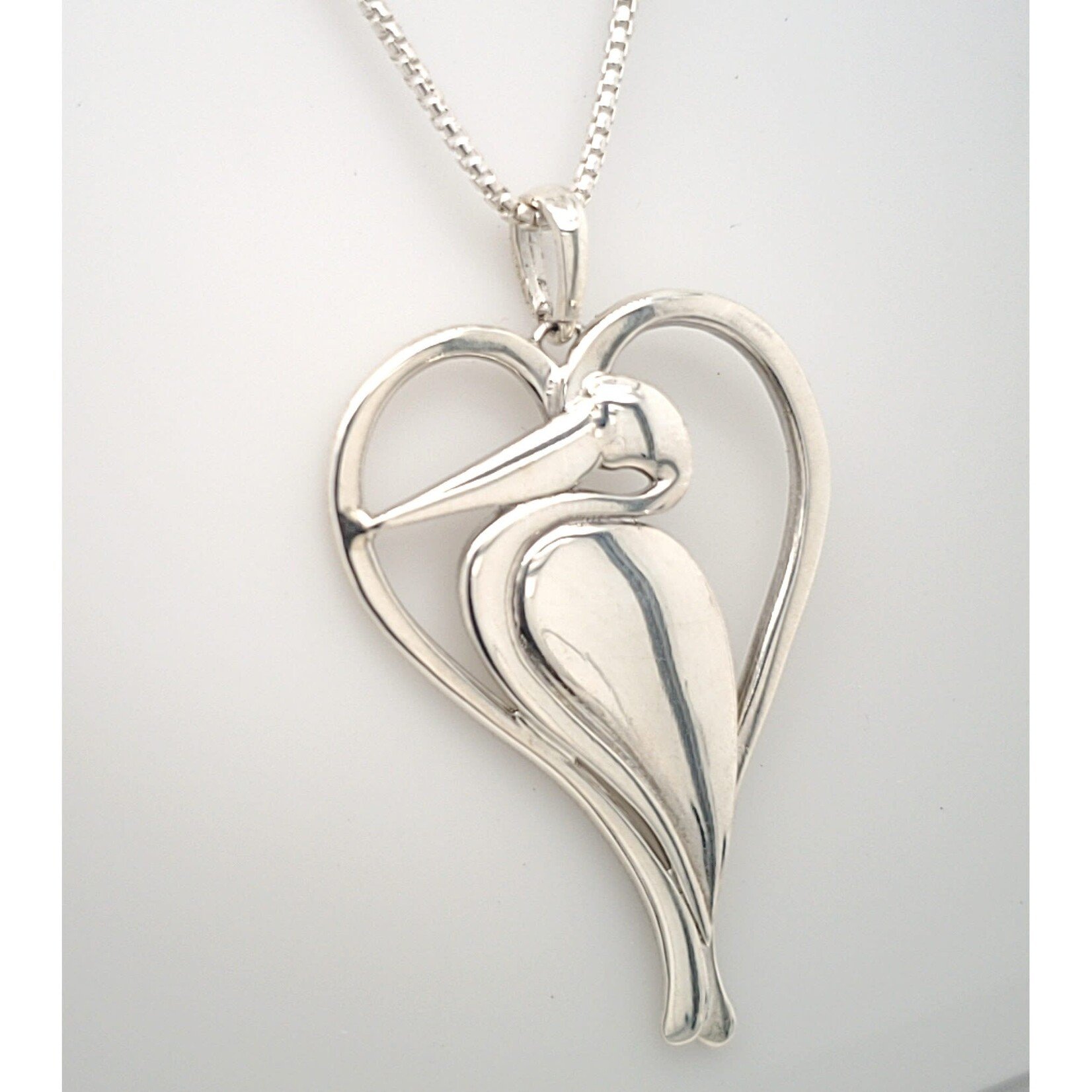 Modern Heirloom® Large Perched Heart Pelican Pendant