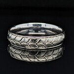 Modern Heirloom® Wheat Leaf Band, 5mm wide, 14KW, Sz10.5