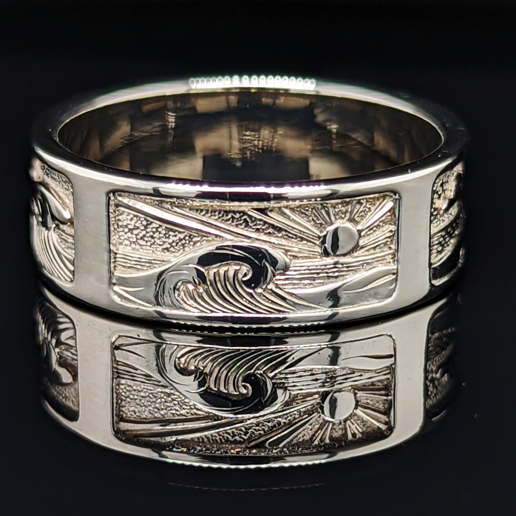 Modern Heirloom® Coastal Horizon Band, 8mm wide, Sz 11.5