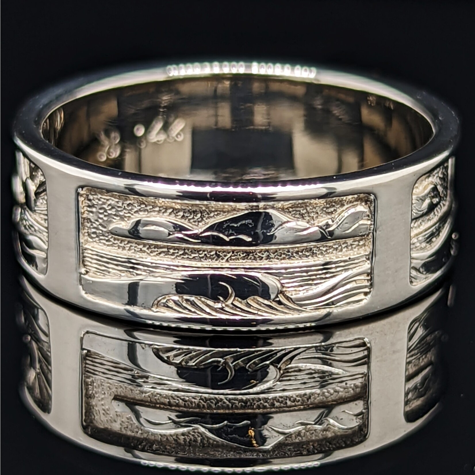 Modern Heirloom® Coastal Horizon Band, 8mm wide, Sz 11.5