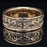 Modern Heirloom® Compass Rose Band, 14k yellow and Diamond