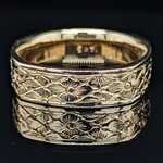 Modern Heirloom® Flower Tiled Band Square, Hand engraved