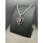 Modern Heirloom® Milgrain Heart Necklace - White Topaz