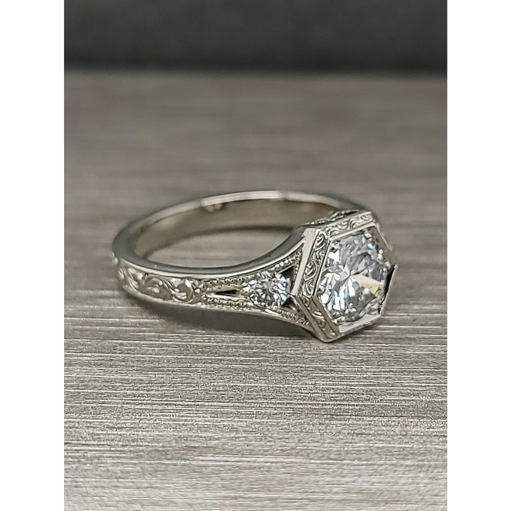 Modern Heirloom® Deco Hexagon Diamond Ring - .90ct