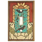 All Fired Up! Ltd. Mosaic Sunflower - Single Switch Cover