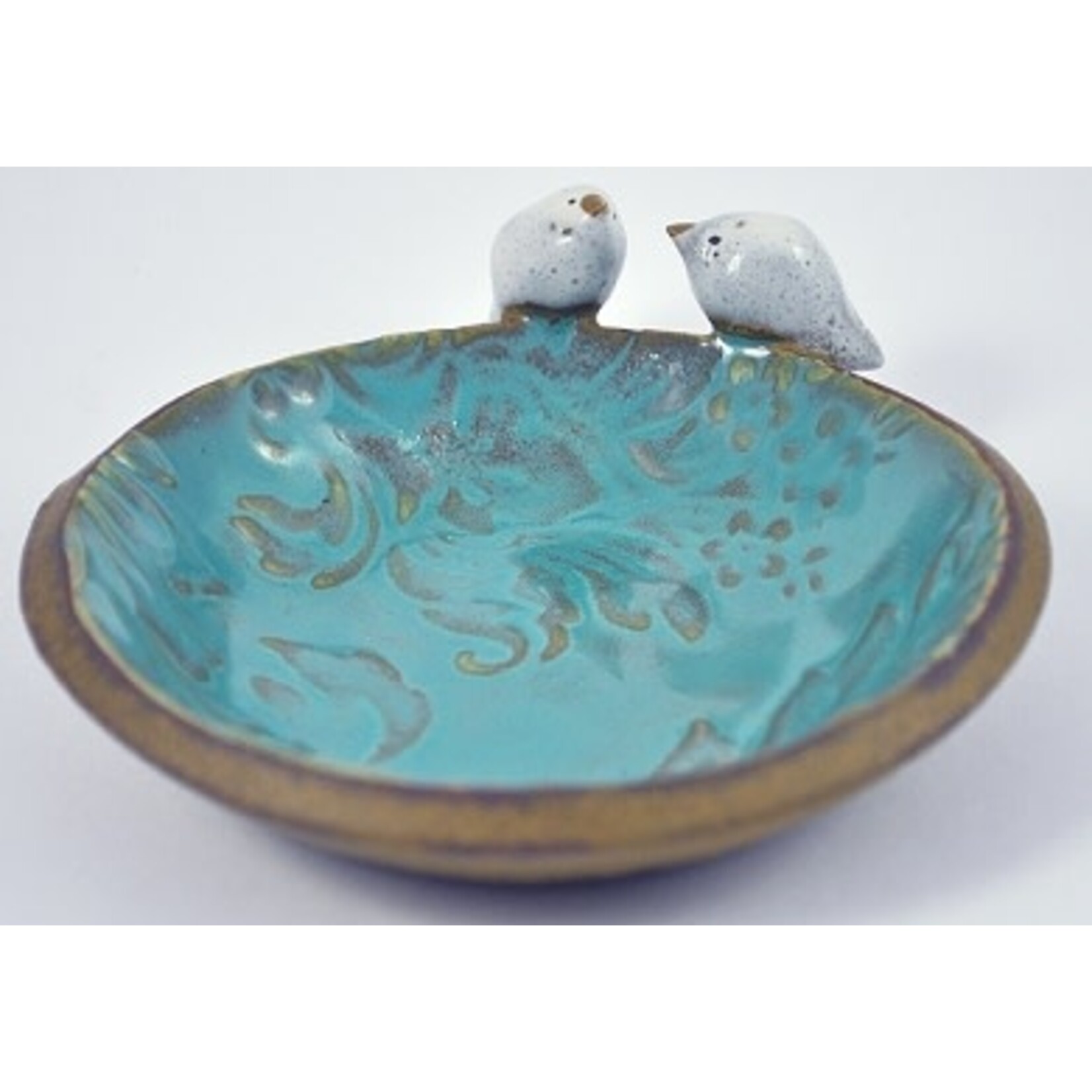 All Fired Up! Ltd. Turquoise Bird Bowl