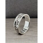 Modern Heirloom® Alternating Wave Band, Sterling, 8mm wide 10.5