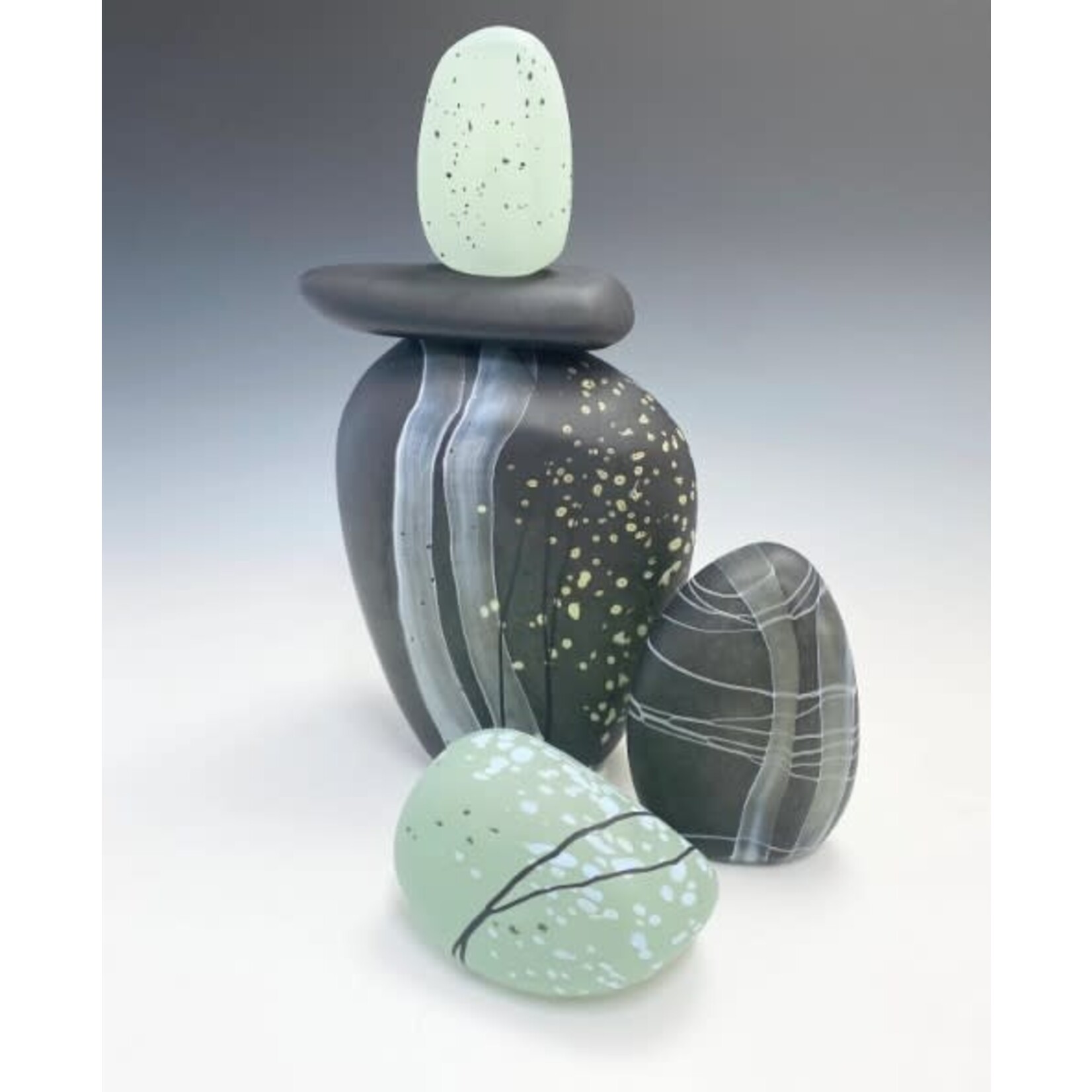 Mad River Glass Gallery Yangtzee Cairn Grouping
