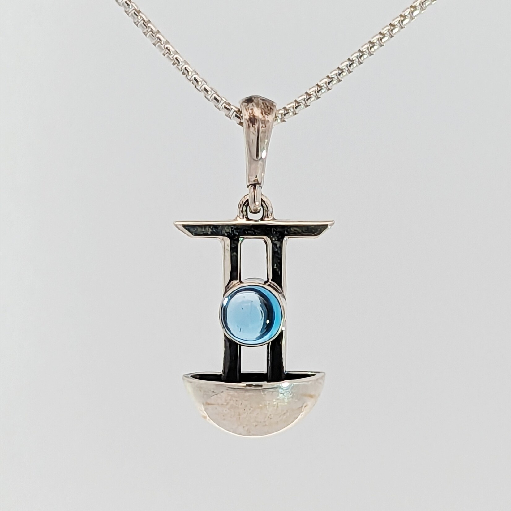 Modern Heirloom® Torii Necklace, Blue Topaz & Sterling