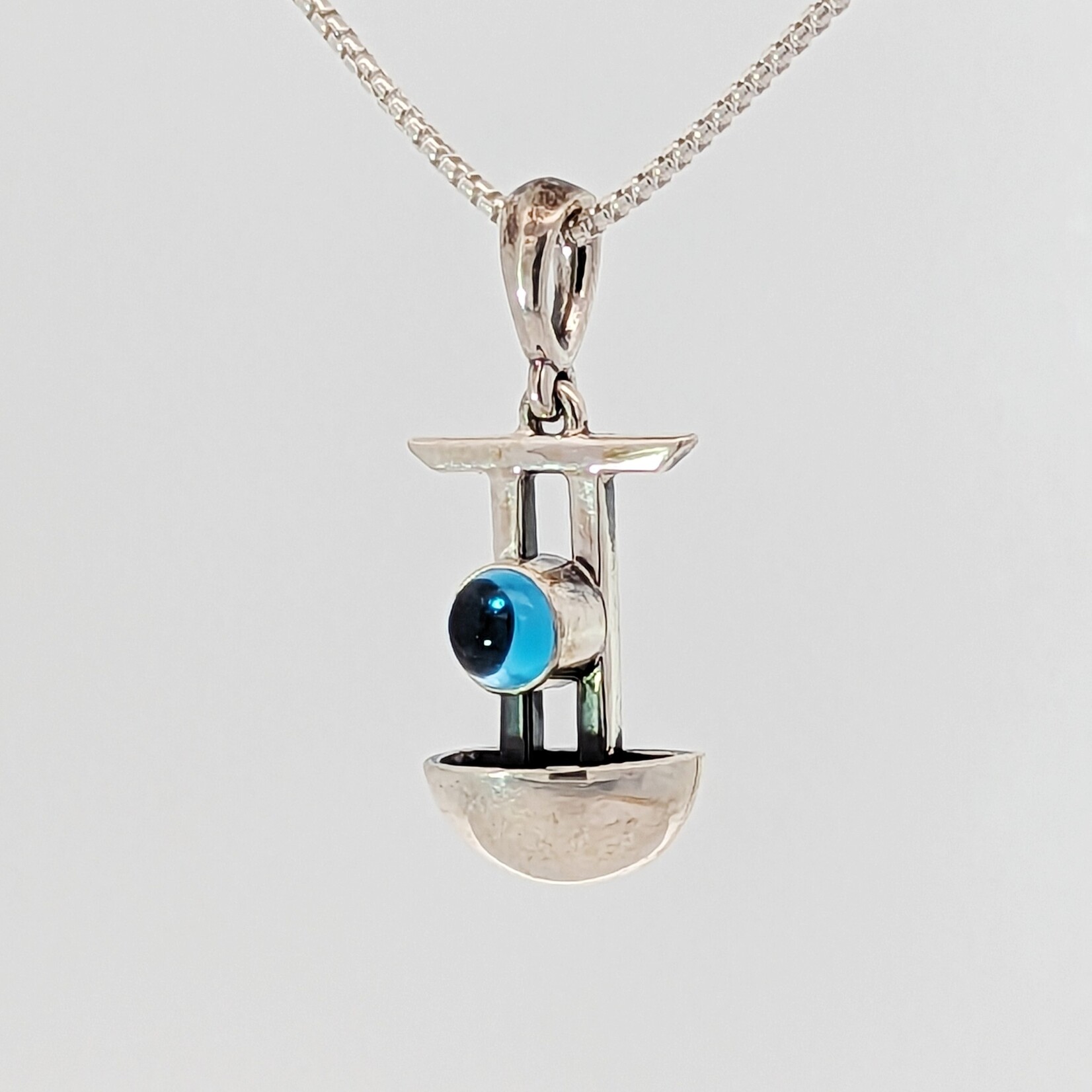 Modern Heirloom® Torii Necklace, Blue Topaz & Sterling