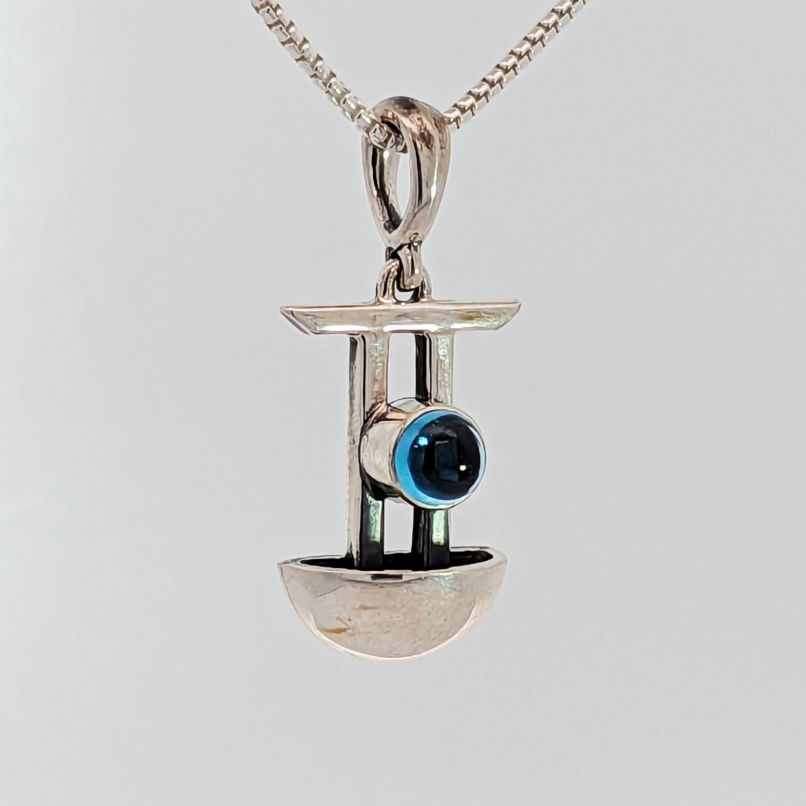 Modern Heirloom® Torii Necklace, Blue Topaz & Sterling
