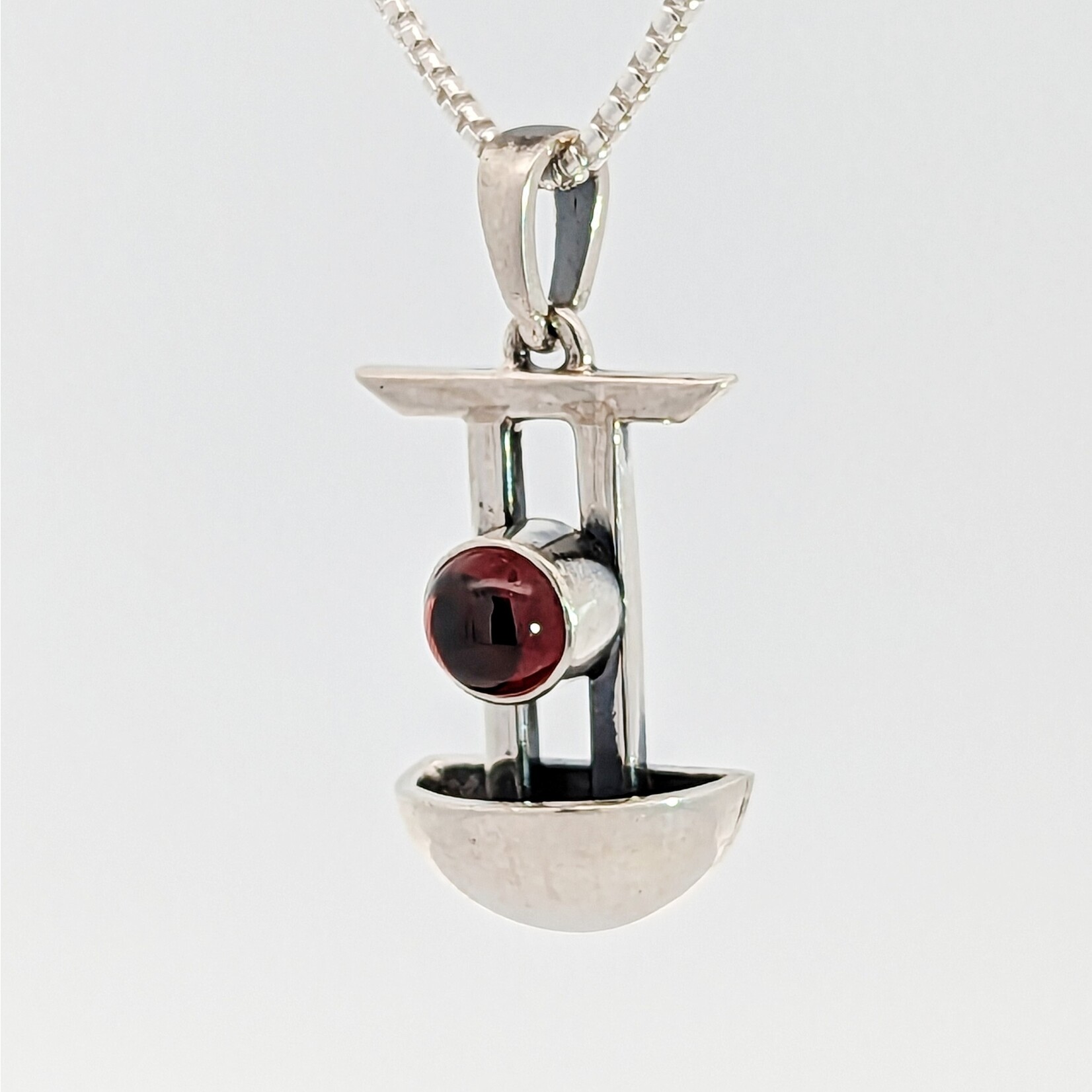 Modern Heirloom® Torii Necklace, Garnet & Sterling