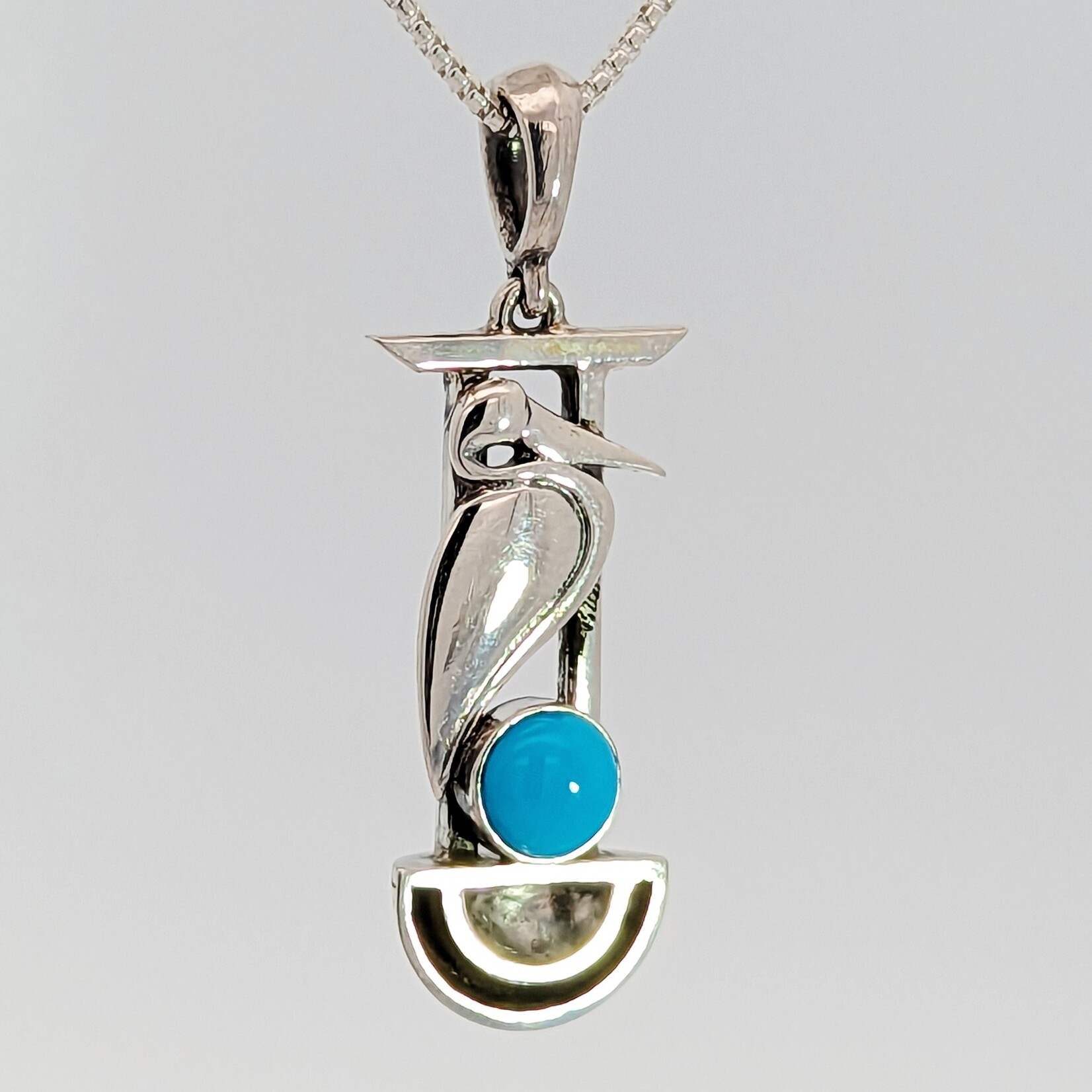 Modern Heirloom® Tori Necklace, II, Pelican, Turquoise 6m, 18" 1.1