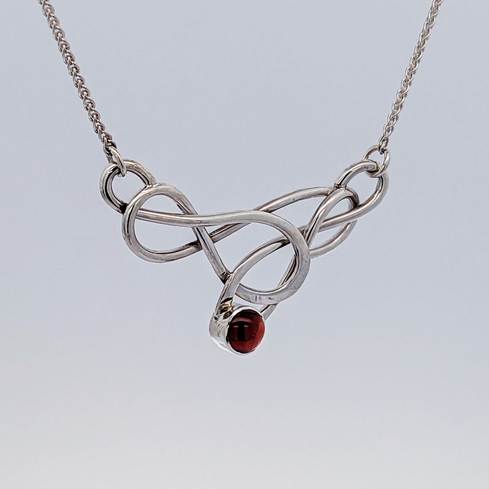 Modern Heirloom® Intertwined Nouveau 5mm Garnet Necklace