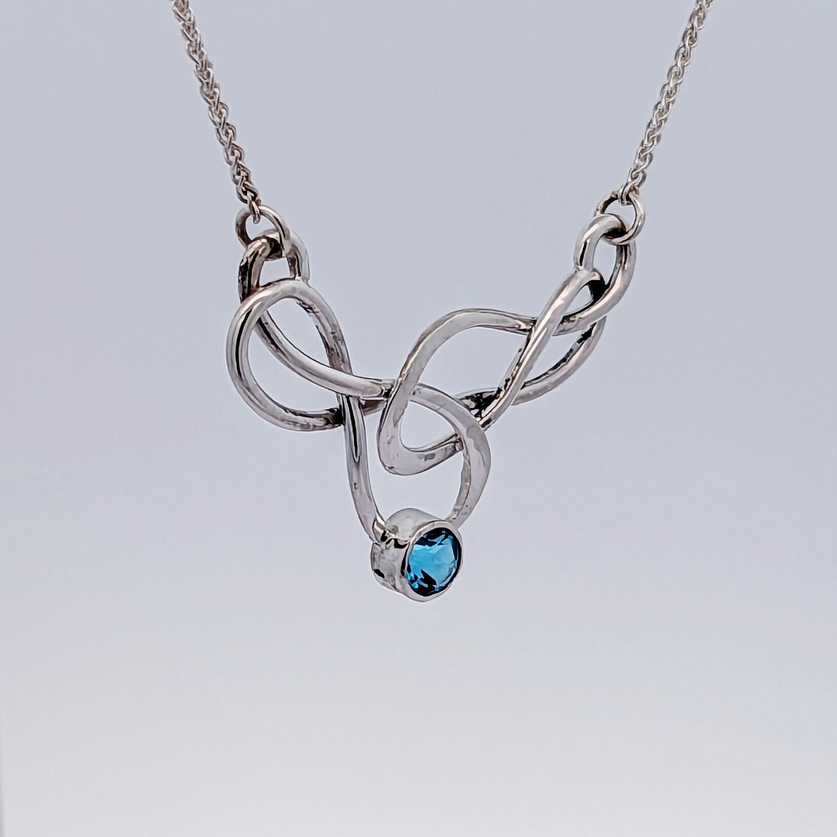 Modern Heirloom® Intertwined Nouveau 5mm Blue Topaz Necklace