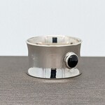 Modern Heirloom® Sterling Silver Flared Ring w/ 5mm Onyx