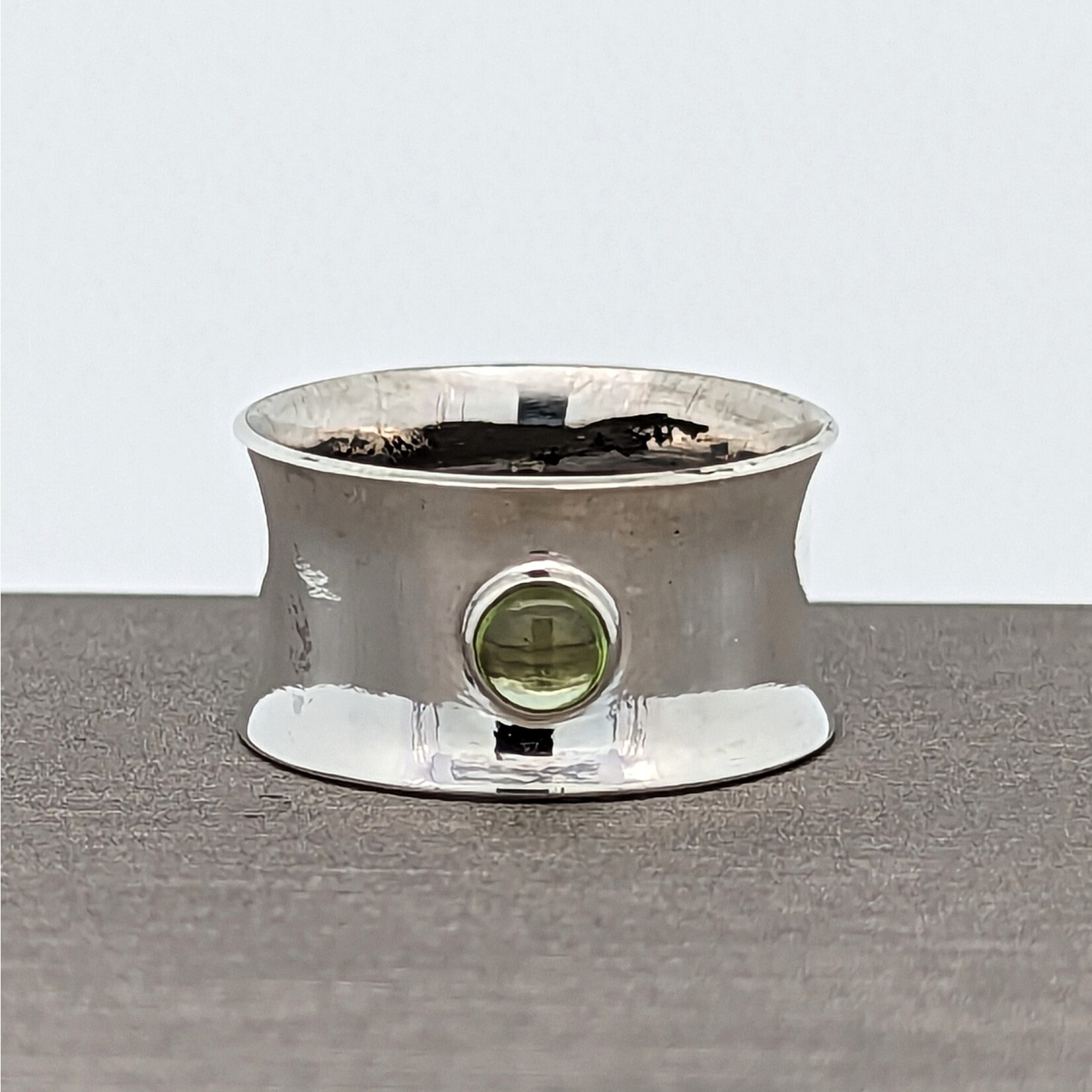Modern Heirloom® Sterling Silver Flared Ring w/ 5mm Peridot