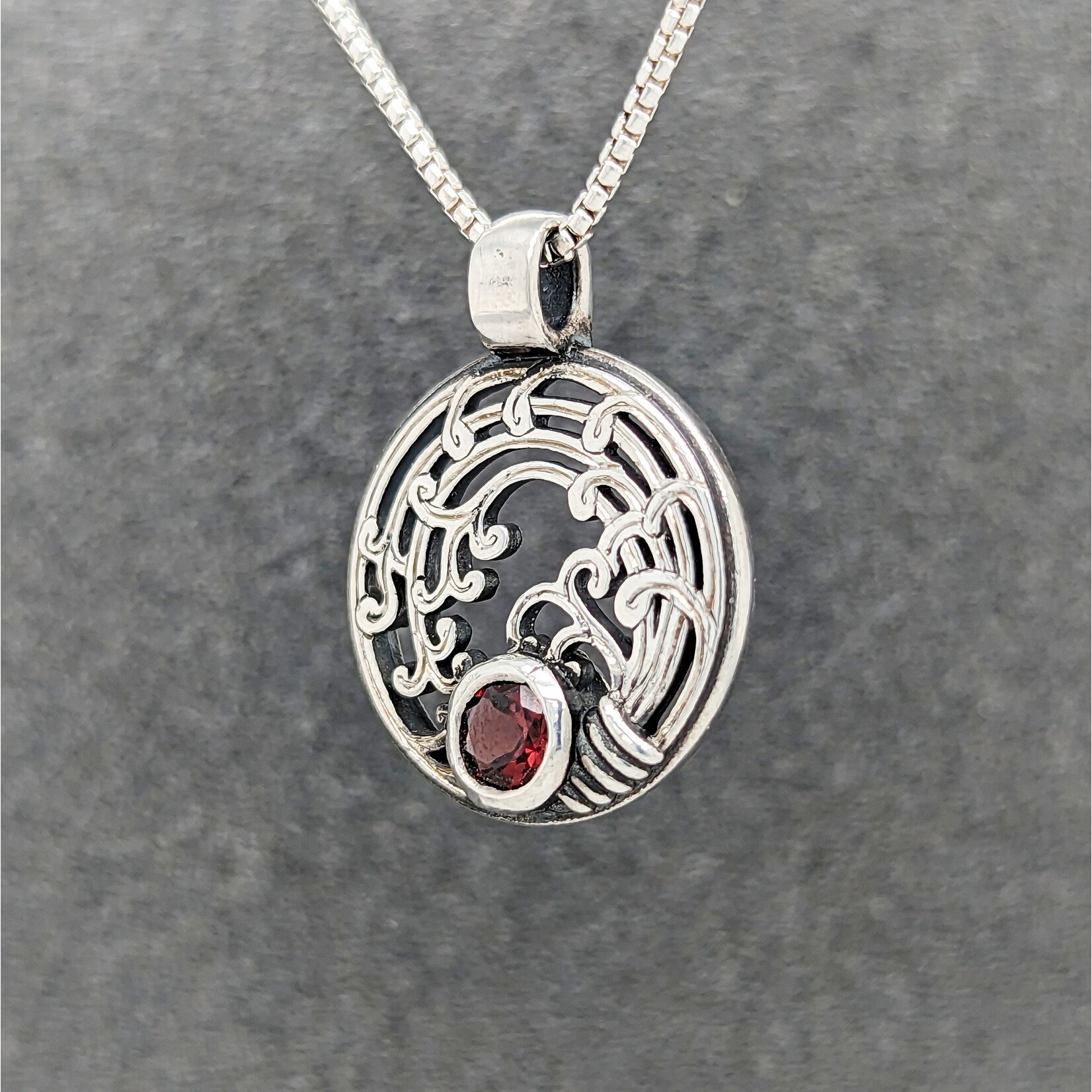 Modern Heirloom® Rice Mon Necklace - Garnet