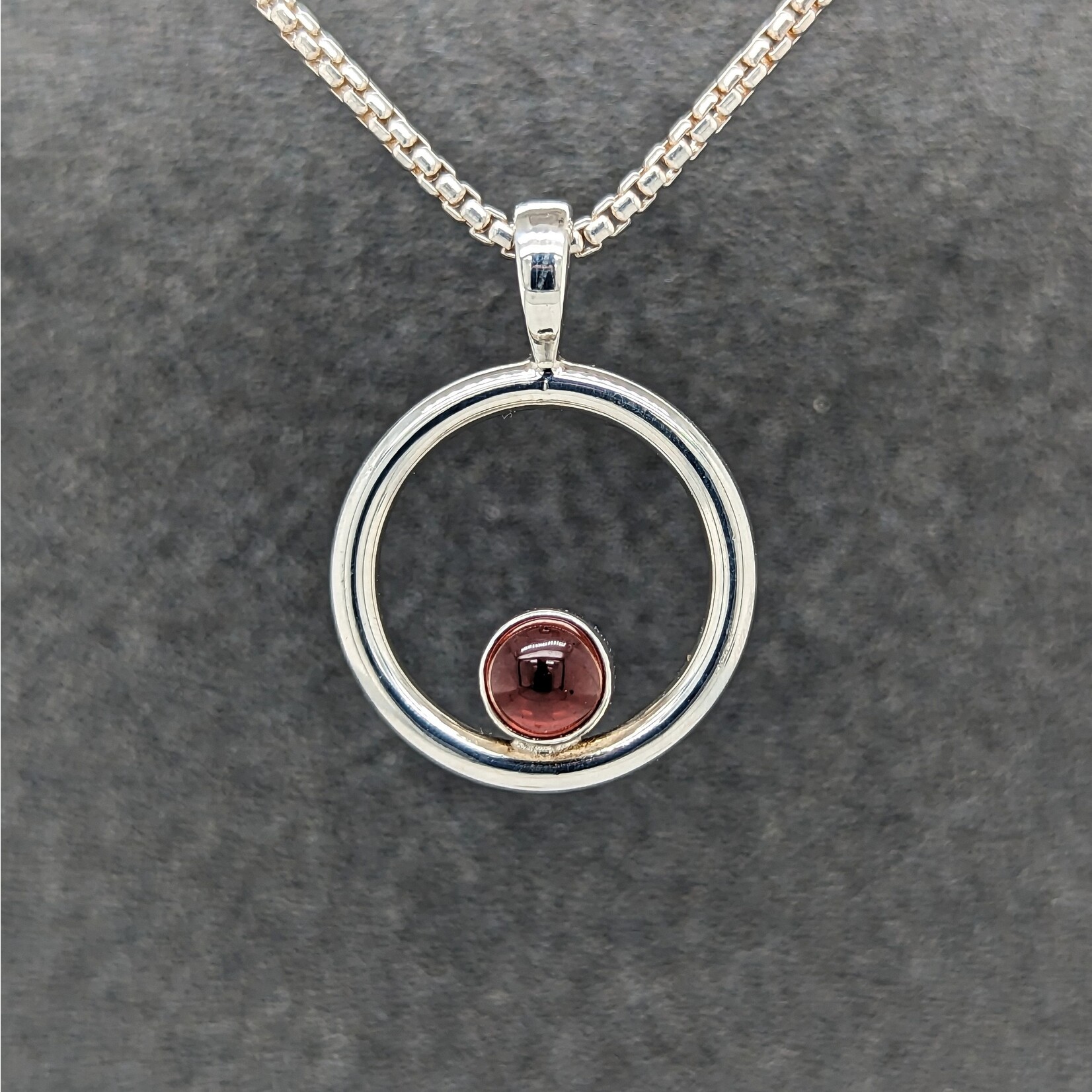 Modern Heirloom® Small Garnet Circle Pendant