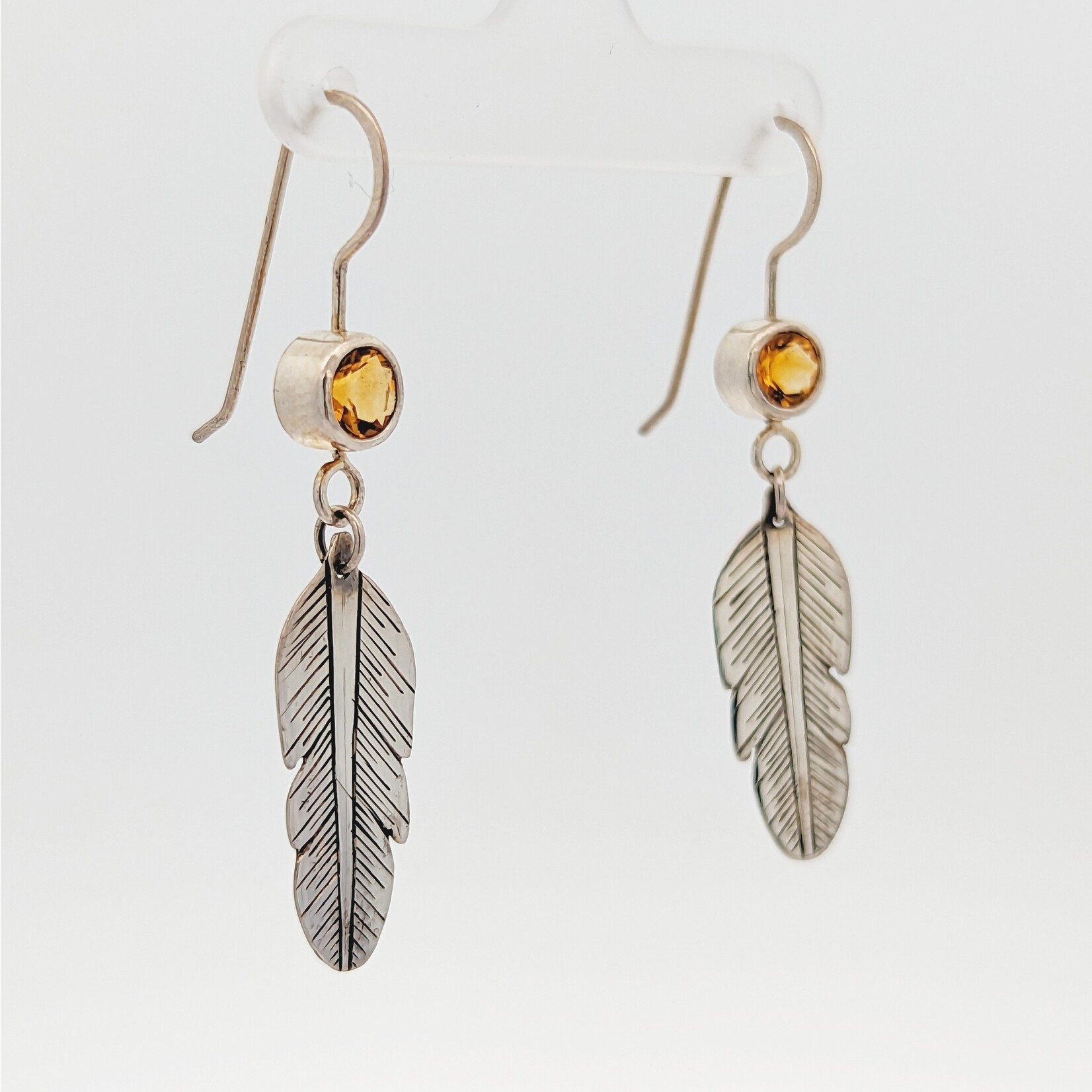 Modern Heirloom® Feather Drop Earring w/ 5mm Citrine