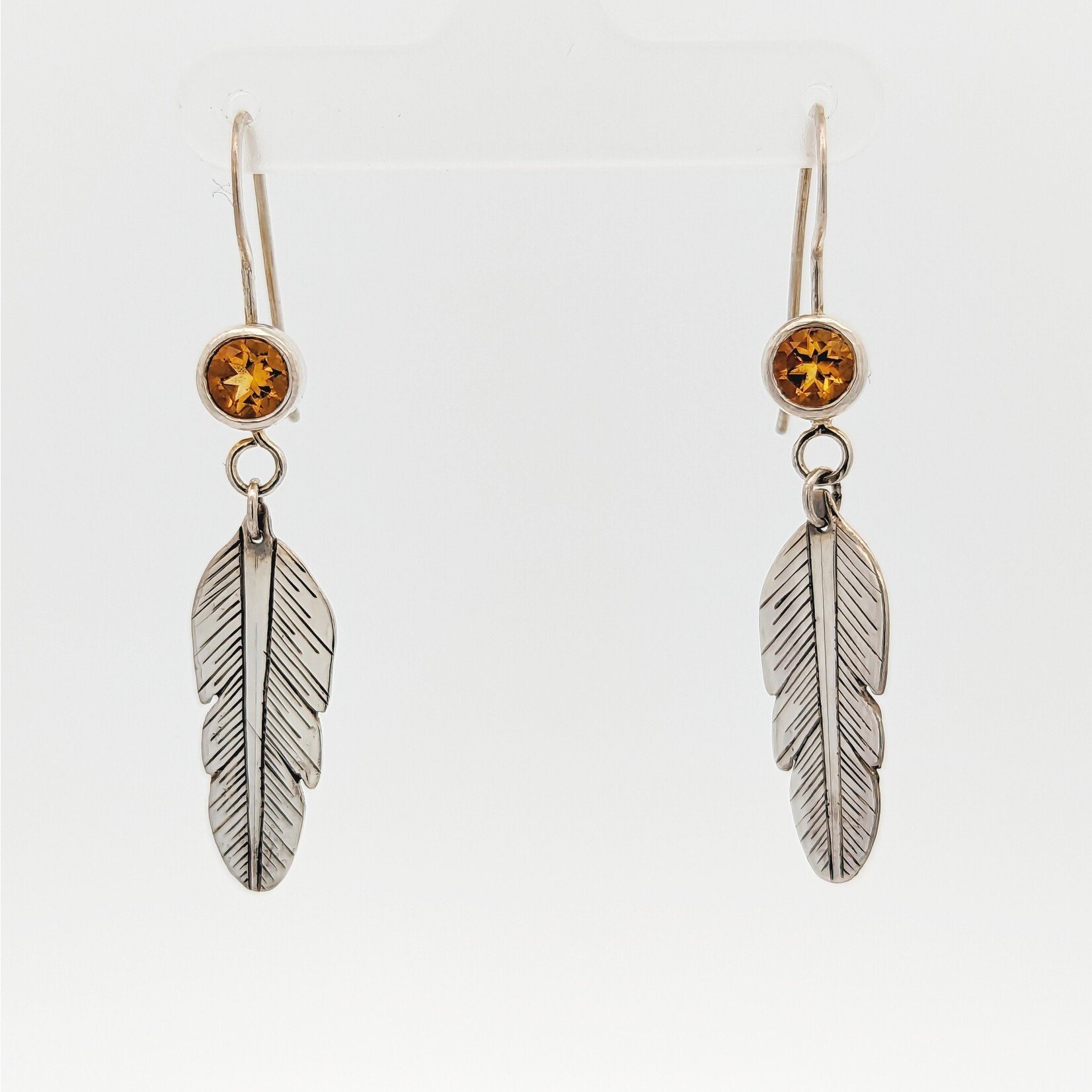 Modern Heirloom® Feather Drop Earring w/ 5mm Citrine