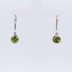 Sterling Filigree Dangle Earring w/ 5mm Peridot