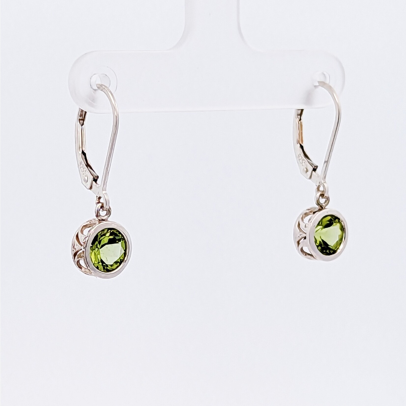 Modern Heirloom® Sterling Filigree Dangle Earring w/ 6mm Peridot