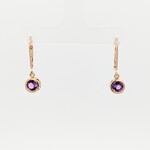 14KY Filigree Dangle Earrings w/ 5mm Amethyst