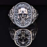 Modern Heirloom® Sterling Silver Celtic Skull Ring, Sz 9.5