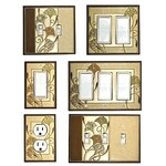 All Fired Up! Ltd. Gingko  - Double Switch Cover