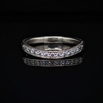 Modern Heirloom® Milgrain Engraved Contour Band, 11-Stone, 14KW