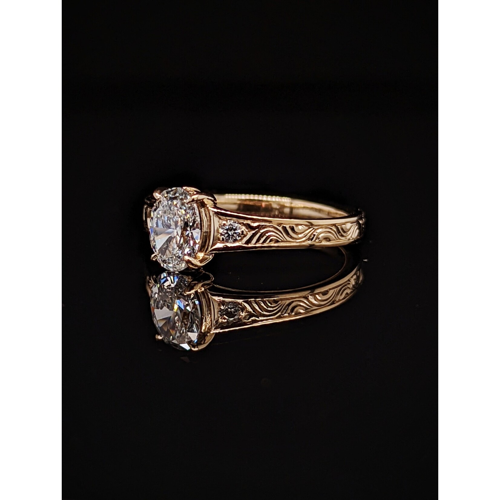 Modern Heirloom® Fluer 4-Prong Diamond Ring OV .70ct 14KY