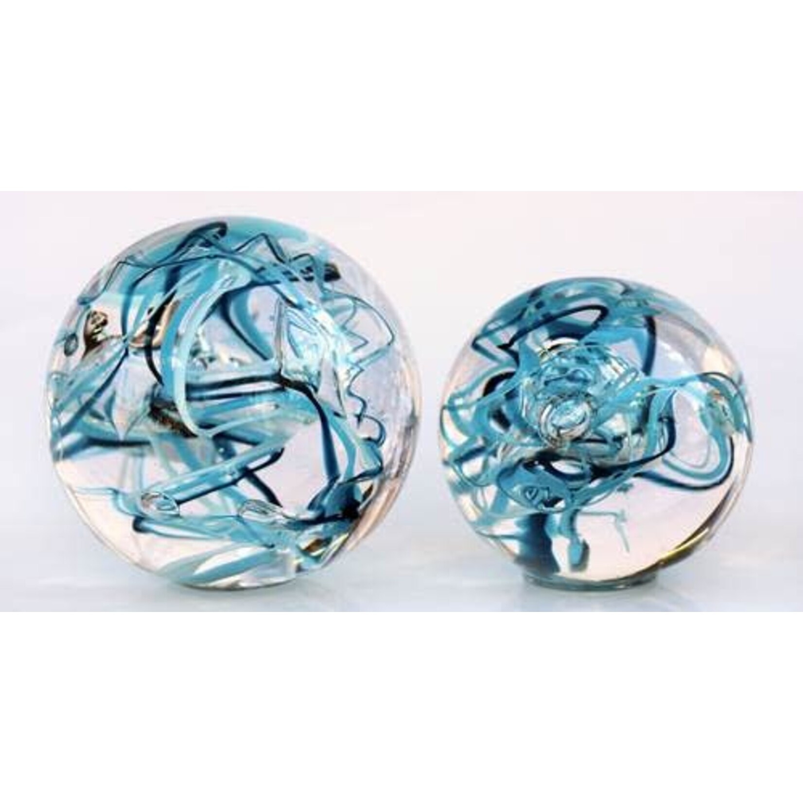 Glass Rocks Paperweight, Small Teal