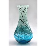 Glass Rocks Aqua Lightning Vase - Genie Bottle, Large