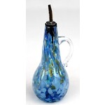 Glass Rocks Handle Oil Bottle - Light Blue