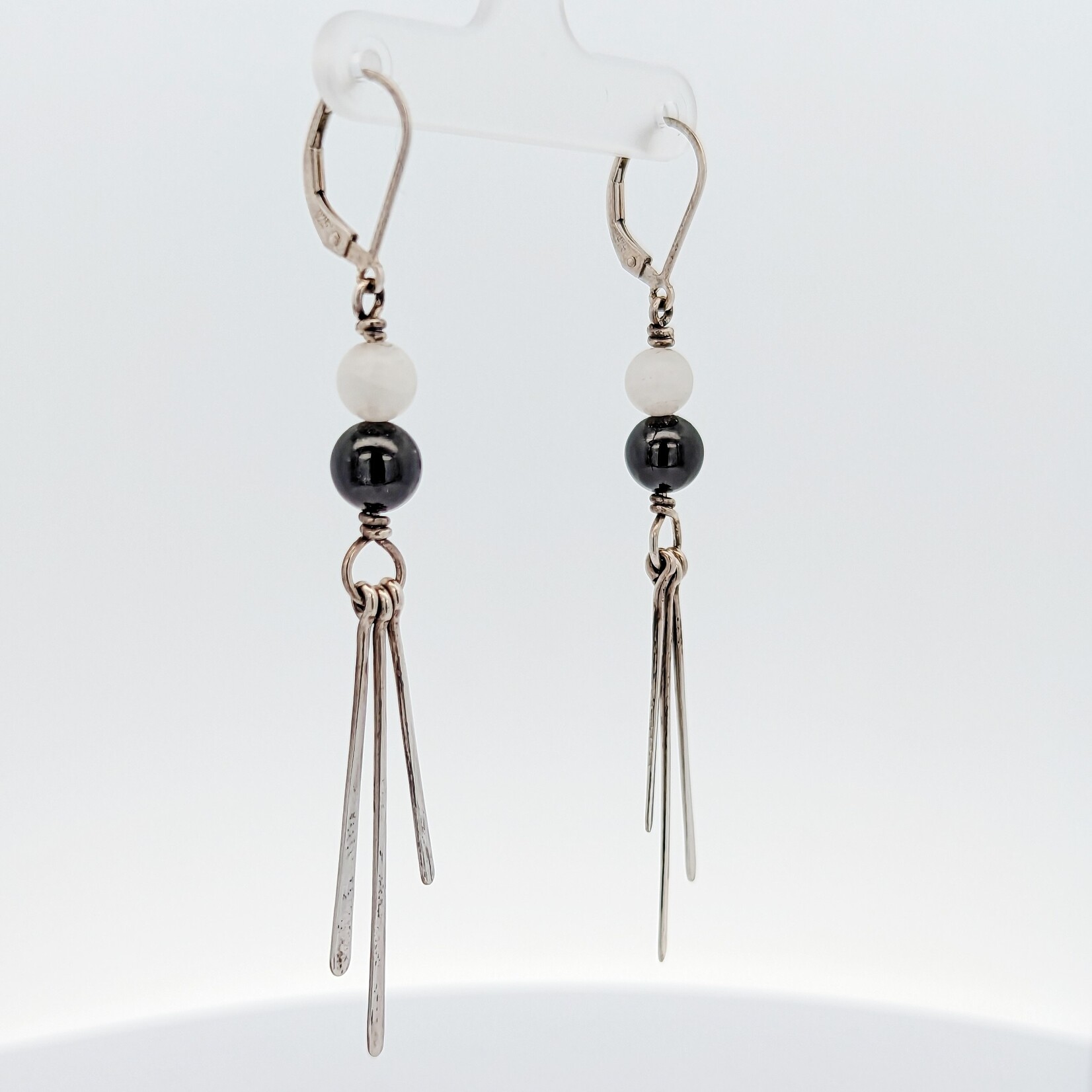 Modern Heirloom® Sterling Onyx & Pearl Bead Drop Earrings