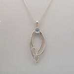 Modern Heirloom® Lorien Blue Topaz Necklace, 18" 1.1