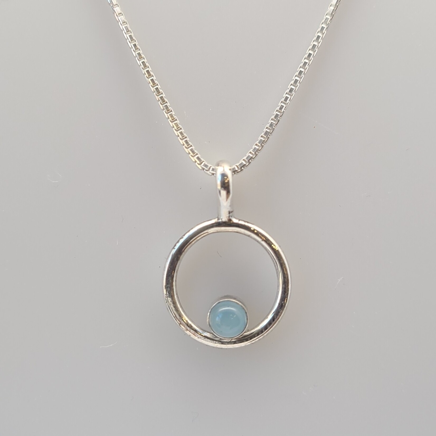 Modern Heirloom® Micro Aqua Circle Pendant