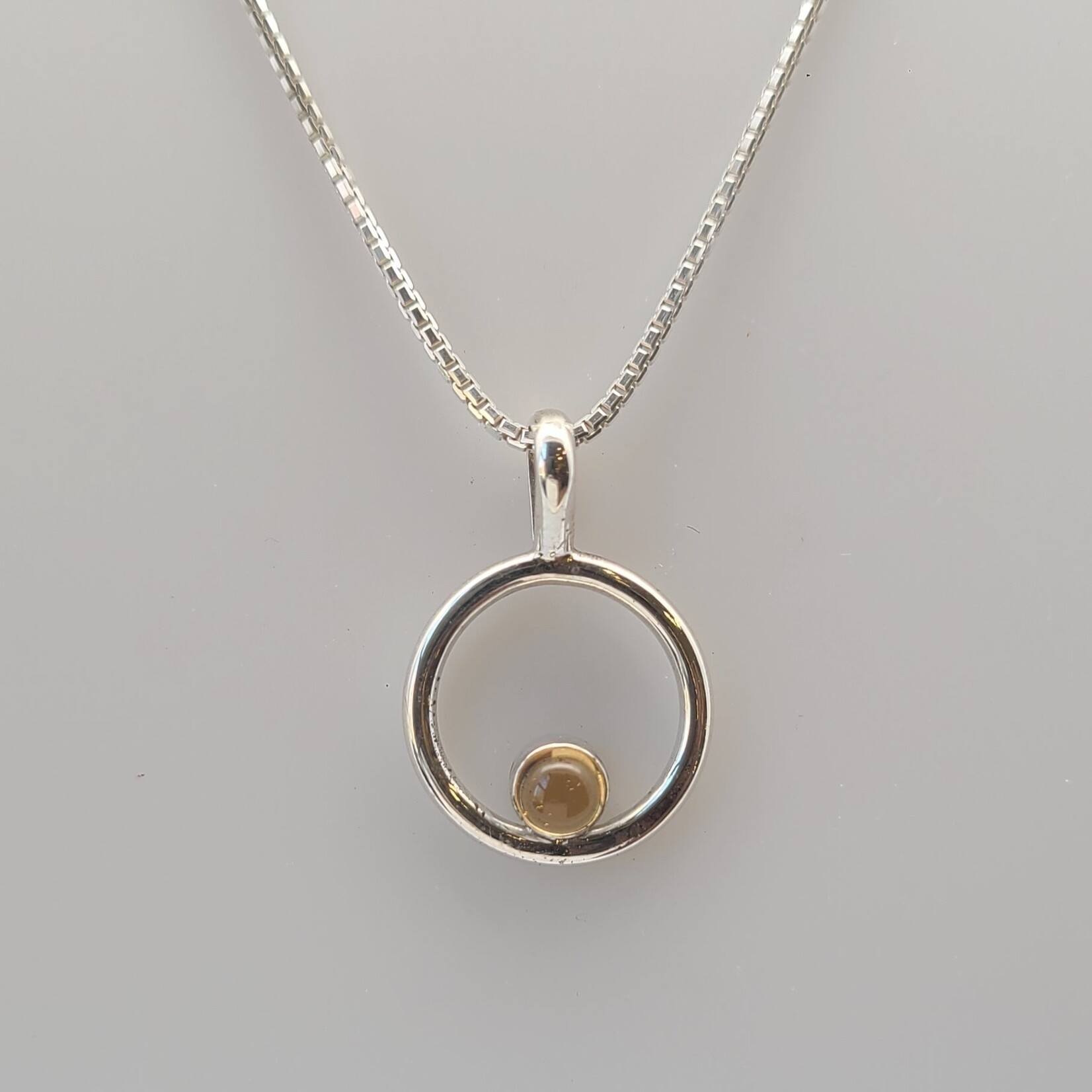 Modern Heirloom® Micro Citrine Circle Pendant