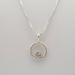 Modern Heirloom® Micro Circle Pendant w/ 5mm Moonstone Gem