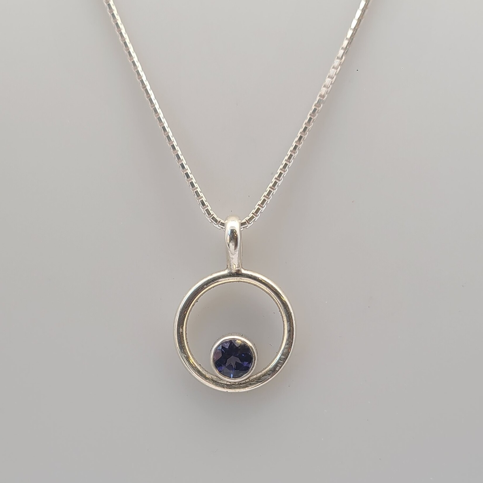 Modern Heirloom® Micro 5m Iolite Circle Pendant