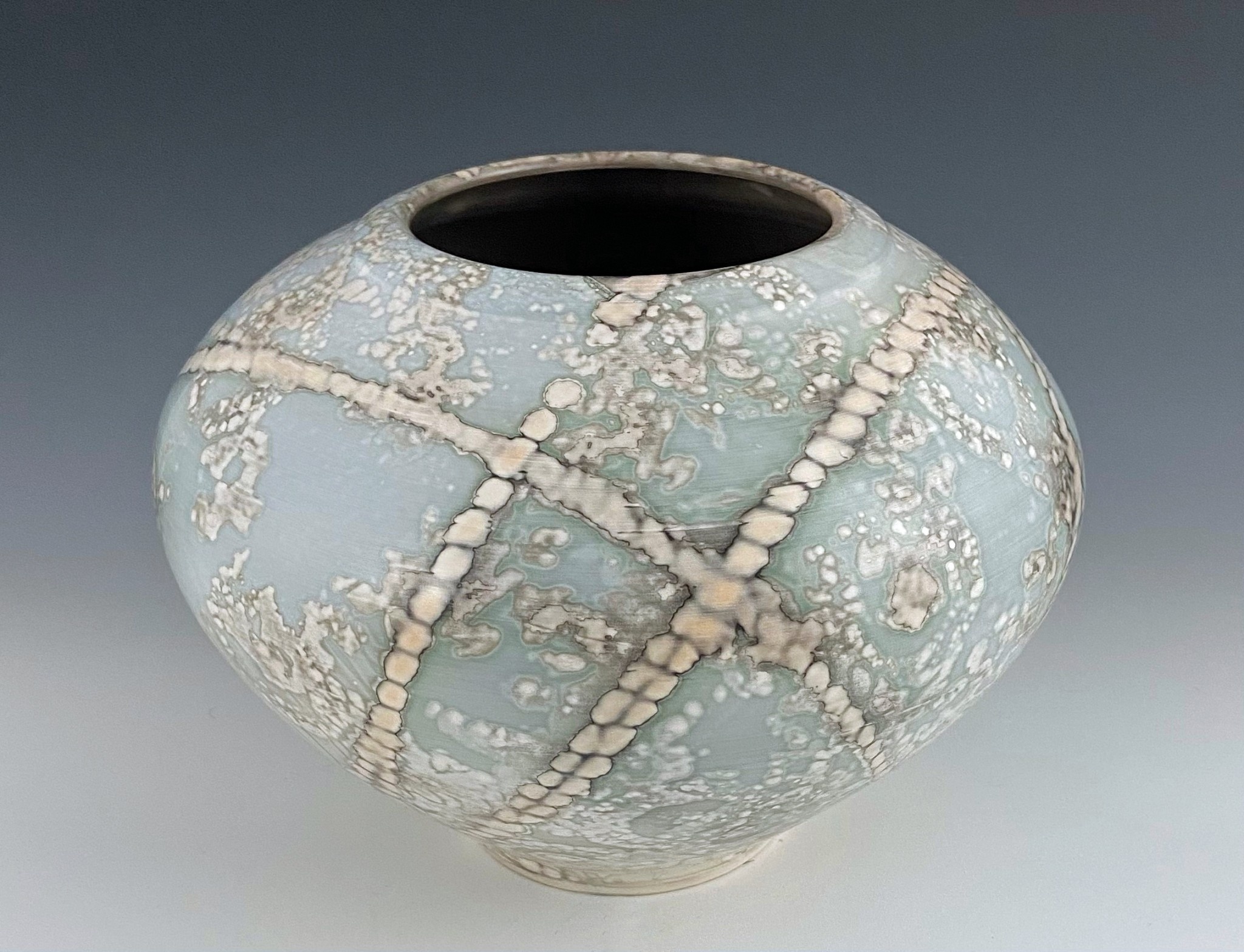 Raku Raku Fired w/ Salts 2 - Silver Bonsai Gallery