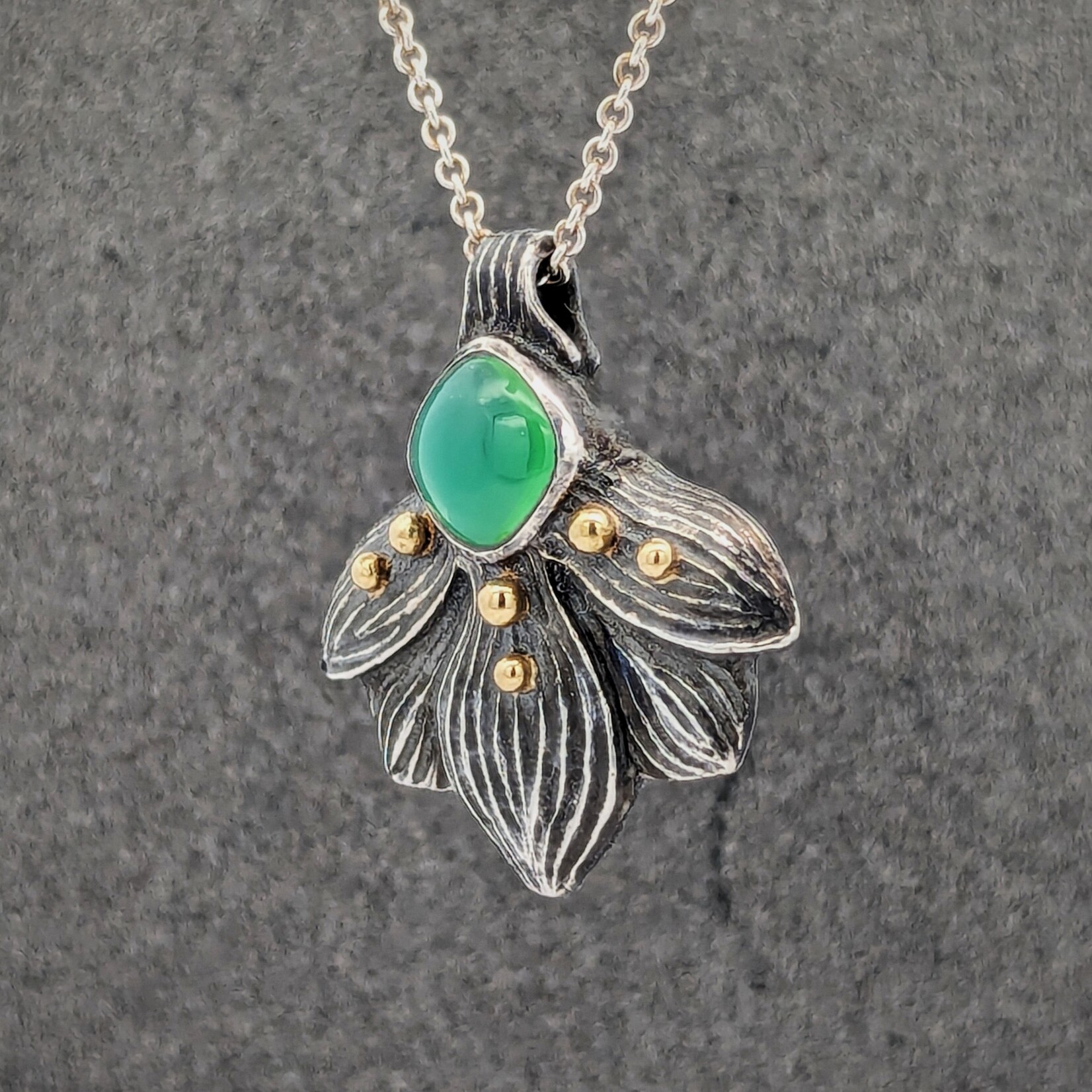 Carrie Nunes Jewelry Sculpted Hosta Leaves Pendant