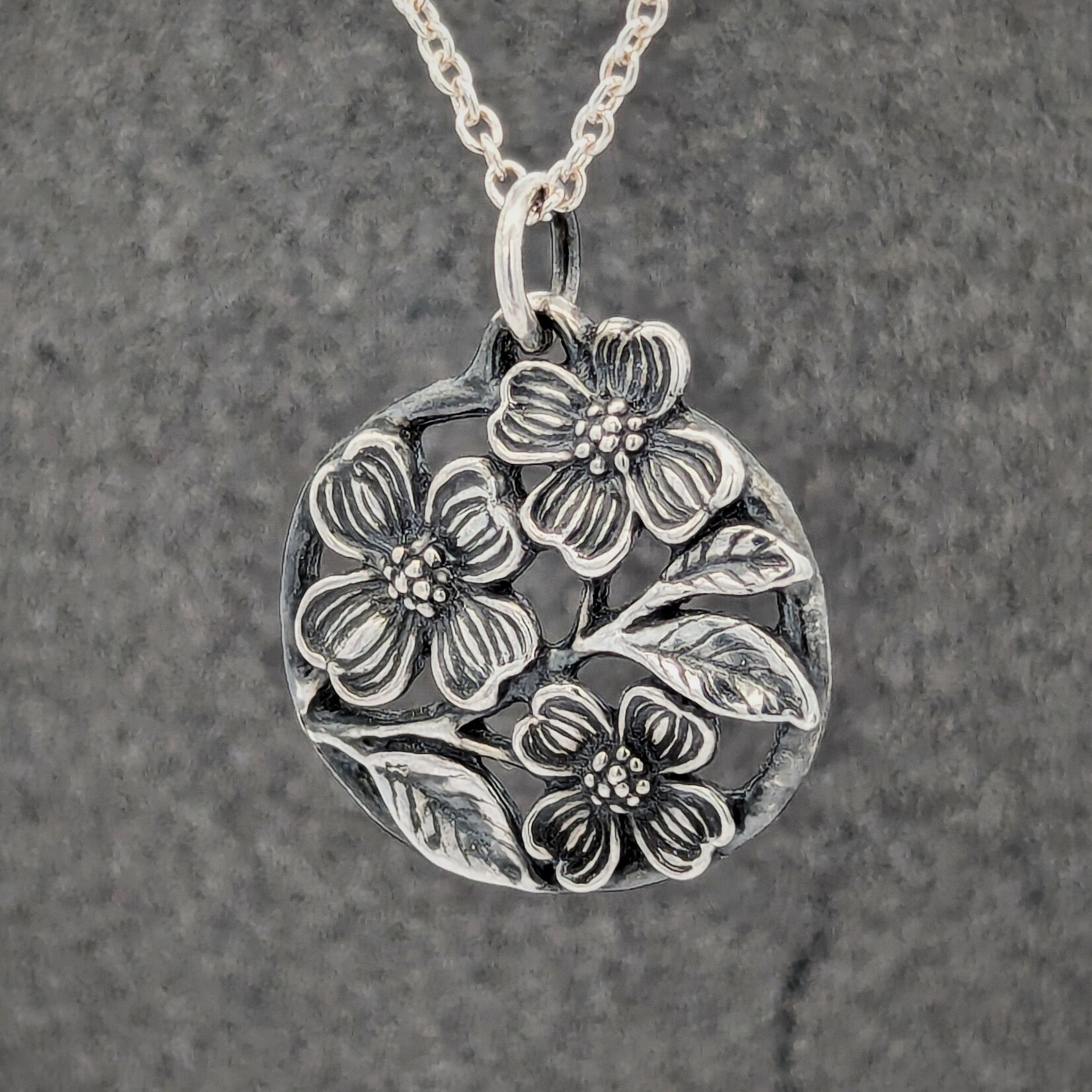 Carrie Nunes Jewelry Dogwood Openwork Pendant