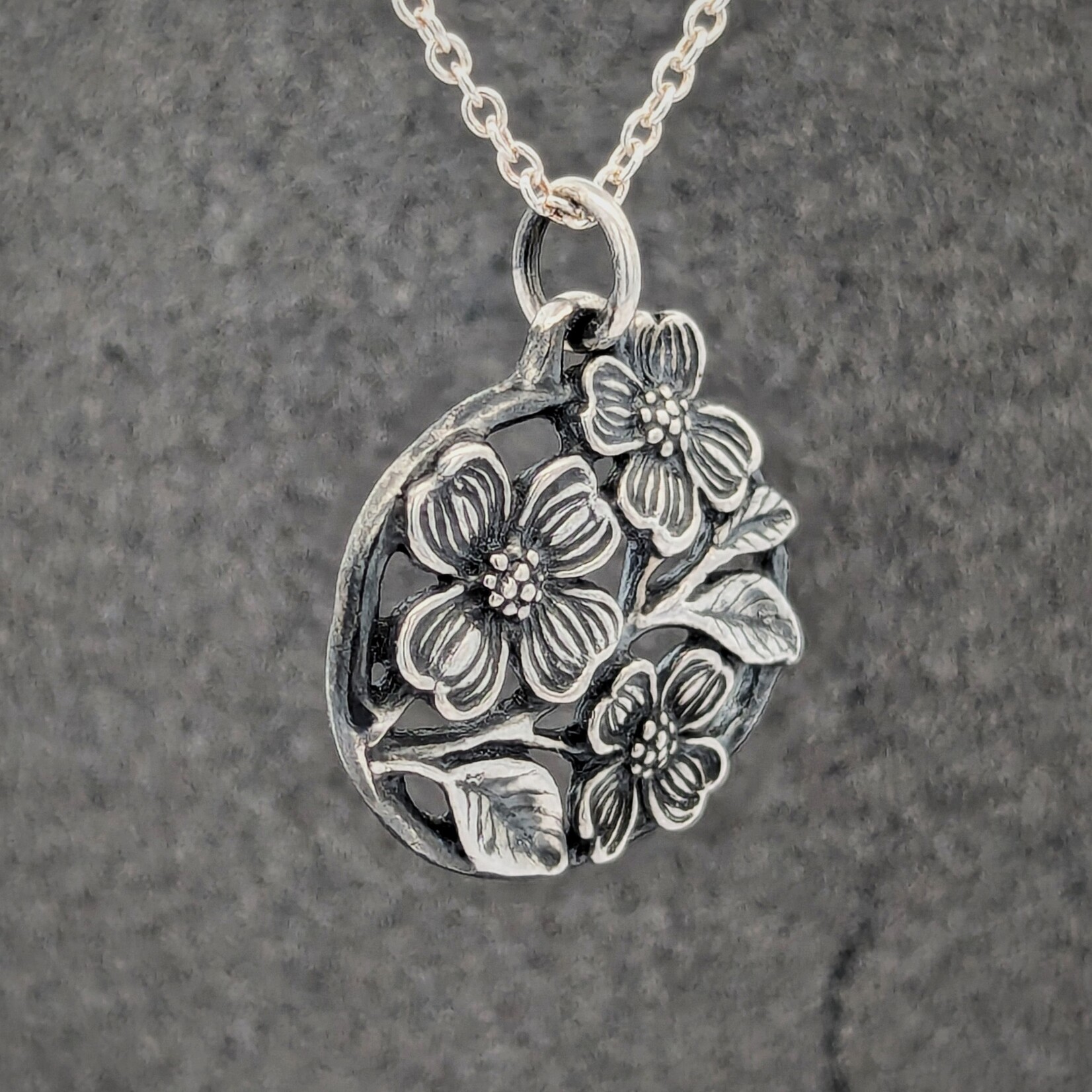 Carrie Nunes Jewelry Dogwood Openwork Pendant