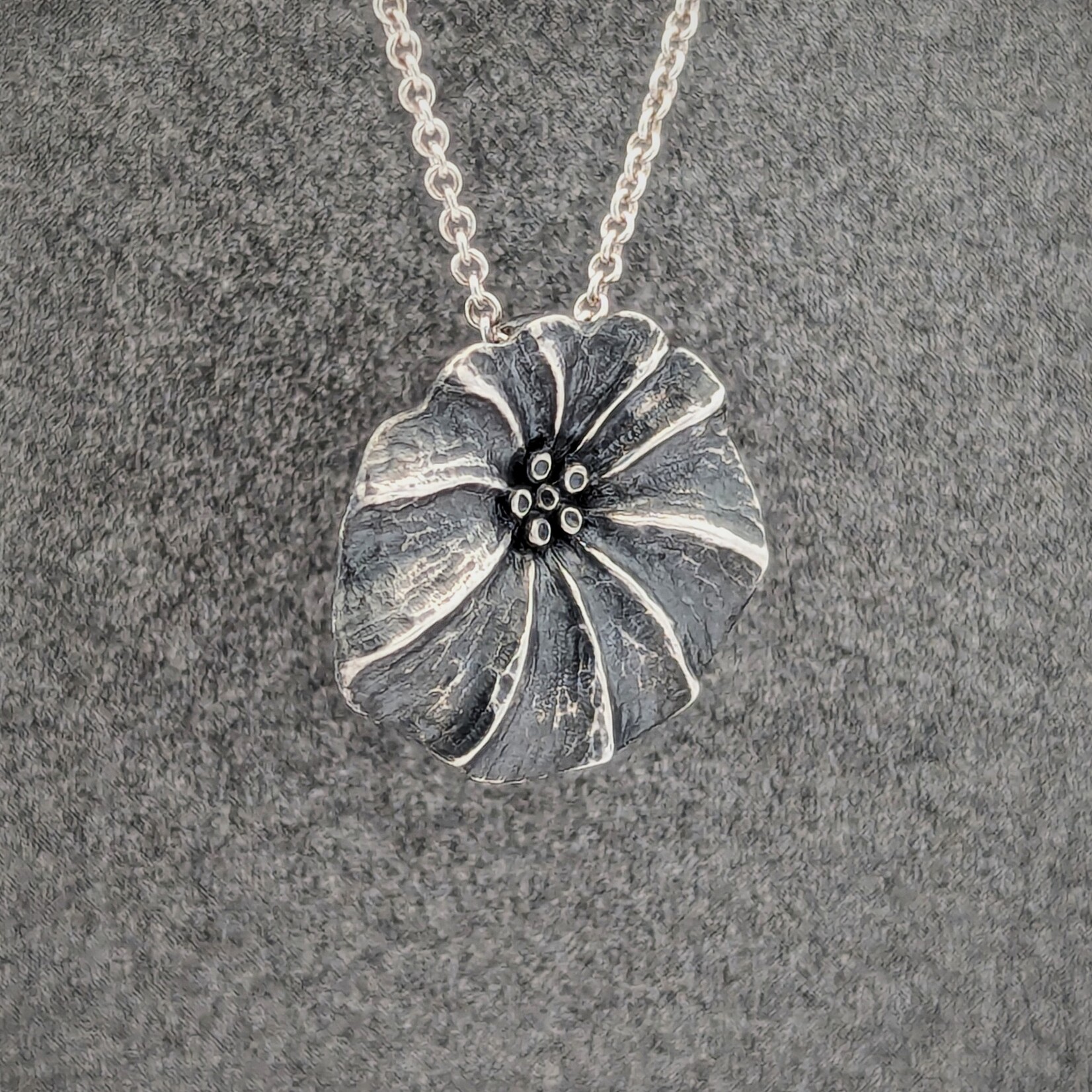 Carrie Nunes Jewelry Over the Moon Flower Pendant
